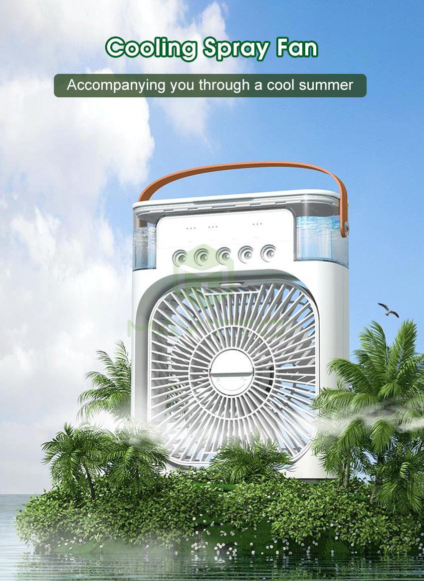 Trending Mini Air Conditioner Fan Premium 3 In 1 Desk Cooling Fan Spray Fan
