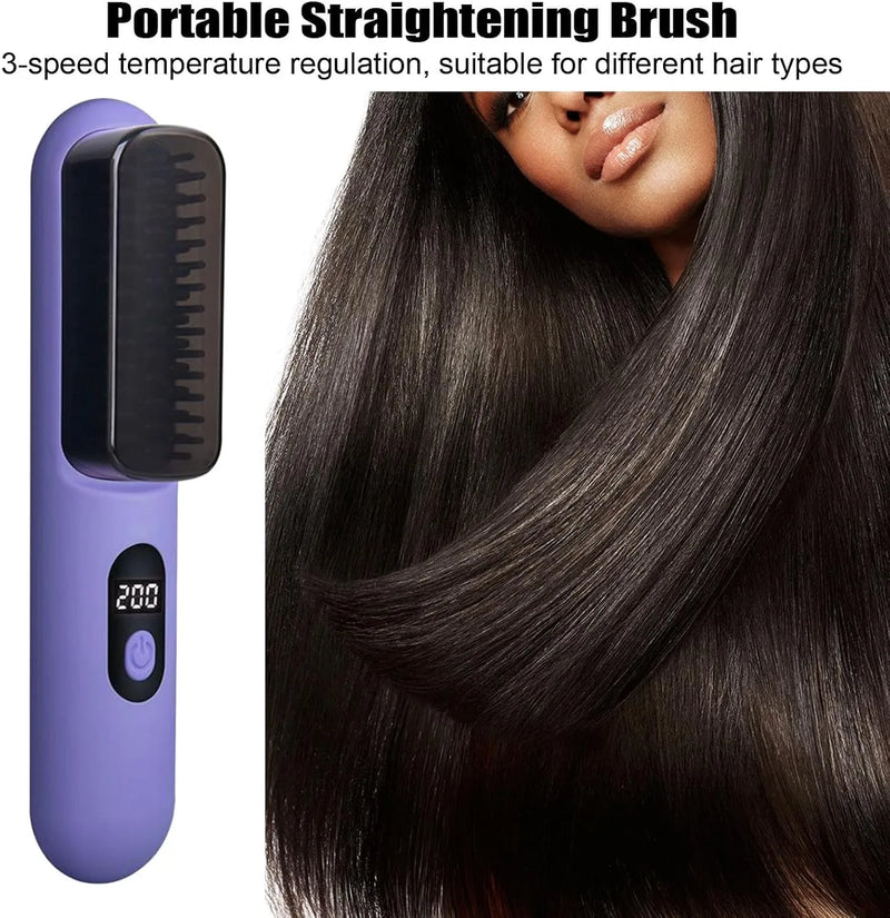 Mini Portable Straightening Brush